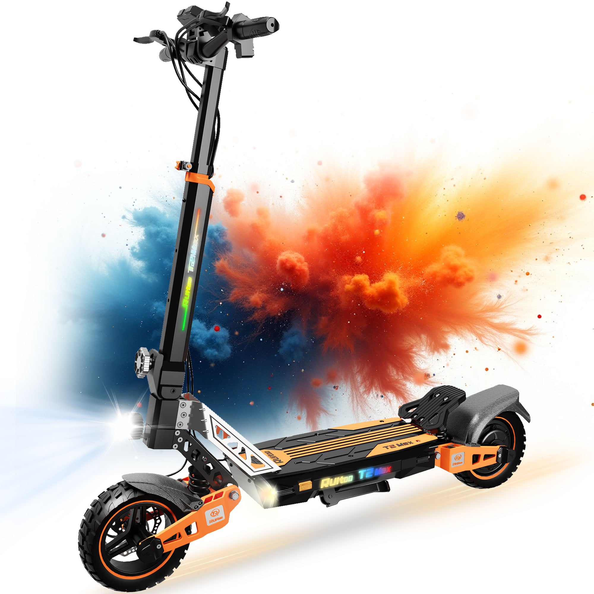 Glidezone T2 Max Portable Foldable All-Terrain Electric Scooter for Adults, 1000W Rear Hub Motor, 748.80Wh Lithium Battery